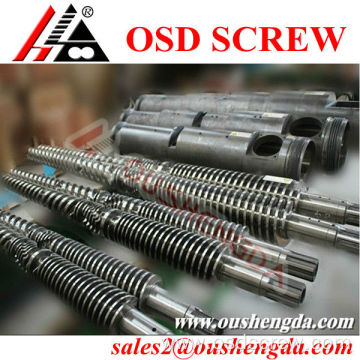 Conical twin PVC sheet screw barrel for extrusion line